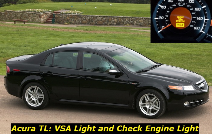 acura tl vsa check engine light